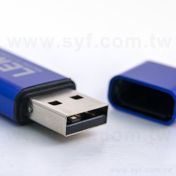 隨身碟-商務禮贈品-藍色金屬USB隨身碟-客製隨身碟容量-工廠客製化印刷推薦禮品